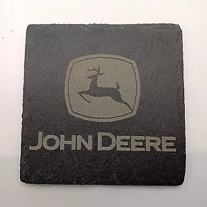 John Deere Logo Schiefer Untersetzer 10 cm Agri Landwirtschaft Geschenk Geburtstagsgeschenk - Bild 1 von 11
