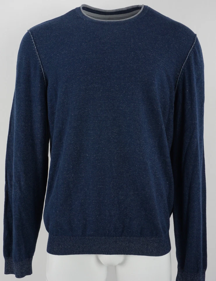 New Report Collection Mens Sizes XL / 2XL Blue Cotton Knit Light Crew Sweatshirt - Image 1 of 4