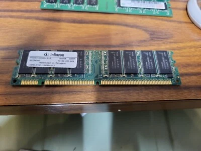 128MB SDRAM SD SDR PC PC100 CL2 DUAL RANK 100MHZ 168PIN NON-ECC 2RX8 8X8 INTEL - Image 1 of 4