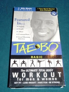 Tae Bo Basic Workout For Men & Women VHS Used Billy Banks Exercise Fitness - Picture 1 of 2