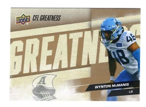 2024 UD CFL Greatness Wynton McManis GOLD #90 Toronto Argonauts Memphis - Picture 1 of 2