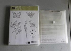 Stampin! Up! Hinterhof Basics + Hinterhof Basics Framelits Konvolut Biene Vogel Blume - Bild 1 von 3