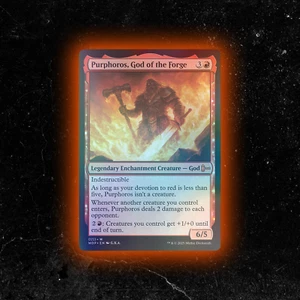 FOIL - Purphoros, God of the Forge - Custom Magic: The Gathering Card - HQ - Imagen 1 de 6