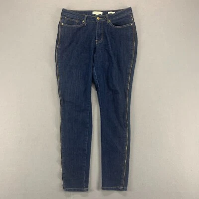 Nicki Minaj 牛仔裤女式 10 蓝色中腰牛仔锥形侧拉链 32x29 — 第 1/4 张图片