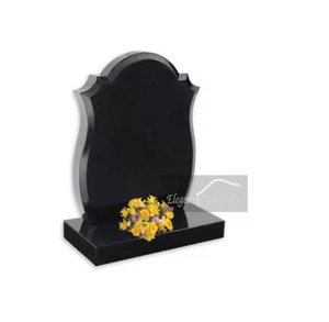 The Maltby Granite Headstone Black - Picture 1 of 1