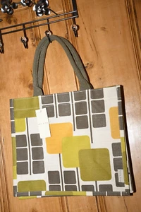 ORLA KIELY Hessian Jute Shopping Bag Geometric Print Ltd Edition NEW WITH TAG - Picture 1 of 7