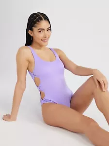 No Boundaries Juniors’ Side Bow One Piece Swimsuit, Size Purple Fushion **E4-- - Picture 1 of 5