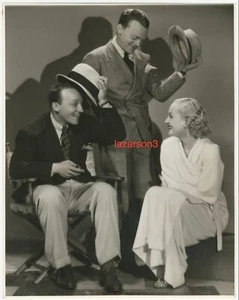CAROLE LOMBARD JAMES CAGNEY CROSBY RARE 2WEIGHT OVRSZD LIPPMAN CANDID PHOTO 1933 - Picture 1 of 4