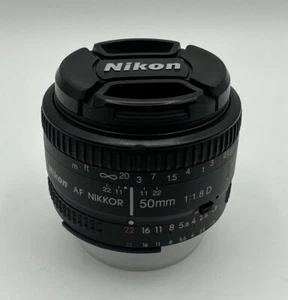 Nikon AF NIKKOR 50mm 1:1.8 D Camera Lens - Picture 1 of 7