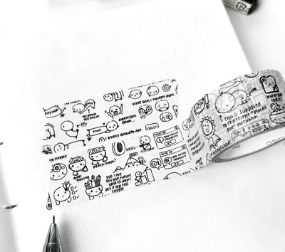 TCMC The Coffee Monsterz Co 2025 Q1 Sub Helens Sketchbook In Progress Washi Tape - Image 1 of 2