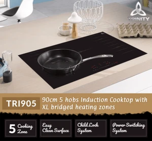 Trinity TRI905 5 Burner 90cm Width Built-in Induction Cooktop SYDNEY PICKUP FREE - Picture 1 of 9
