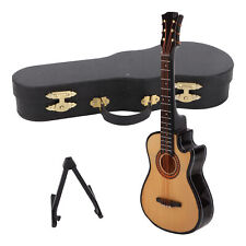 Minature Guitar Model Wooden Mini Musical Instrument Guitar Replica With Sta GAW