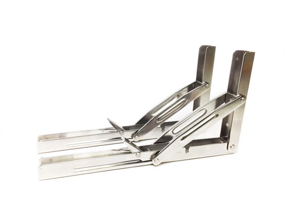 646341407407Pactrade Marine (set of 2) S.S 304 Heavy Duty Boat Folding Table Bra - Image 1 of 4