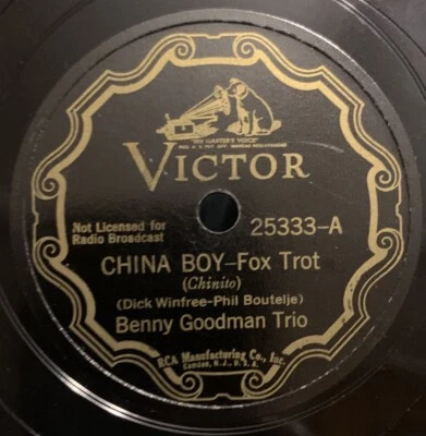 Benny Goodman Trio - China Boy / Oh Lady Be Good - Victor 25333 - VG - Image 1 of 4