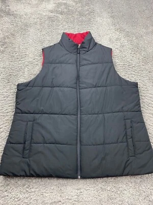 Merona Vest Women 3 US XL Quilted Full Zip Mock Neck Reversible Puffer Jacket - Image 1 of 4