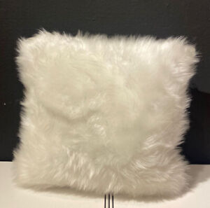 Luxury Long Pile Faux Fur Fluffy Cushion 40*40cm white / Champagne / beige