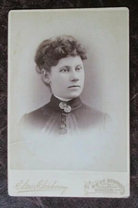Antikes Kabinett Portrait Frau Vintage Fotos Elmer Chickering Boston Messe - Bild 1 von 2