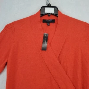 La Cite’ Mode Women's Size L Red Wool Blend Wrap Sweater Pullover Scoop Neck NWT - Picture 1 of 13