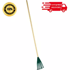 Emsco 10" Poly Shrub Rake with Hardwood Handle, Green - Durable & Ergonomic - Picture 1 of 2