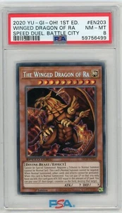 2020 YuGiOh Speed Duel: Battle City - # SBCB-EN203 Winged Dragon Of Ra - PSA 8 - Picture 1 of 2
