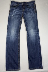 VINTAGE Buckle Black 7Fit Straight Leg Jeans | Y2K Men's 33x38 - Picture 1 of 10