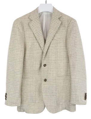 SUITSUPPLY Havana Patch Hl Blazer Men's UK 40 Beige Pure Wool Single-Breasted - Image 1 of 4
