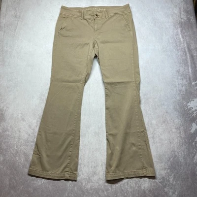 Pantalones American Eagle Kick Boot Talla 14 Caqui Tostado Acampanado tiro bajo Foto 1 de 4