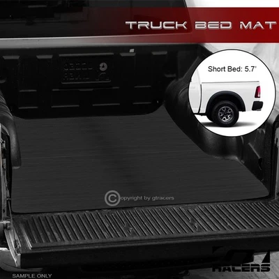 For 2019-2022 Dodge Ram 1500 5.7 Ft Rubber Truck Bed Floor Mat Carpet Liner v2 - Image 1 of 4