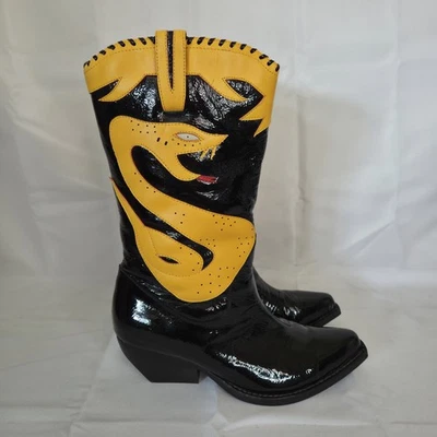 Женские сапоги вестерн Jeffrey Campbell Mid KLLR Cobra кожа и синтетика размер 7 - Изображение 1 из 4