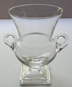 Duncan & Miller Klarglas griechische Urnengriff Vase 5,5" hoch - Bild 1 von 5