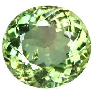 7.05 Ct Beautiful Oval 13.1 x 12.1 MM Mint Green Mozambique Natural Tourmaline - Picture 1 of 5