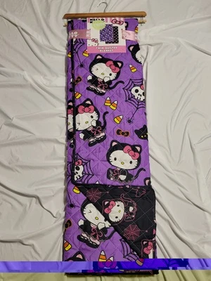 New Hello Kitty Halloween Lolita Purple Quilt Quilted Twin Blanket On Hanger - Image 1 of 3