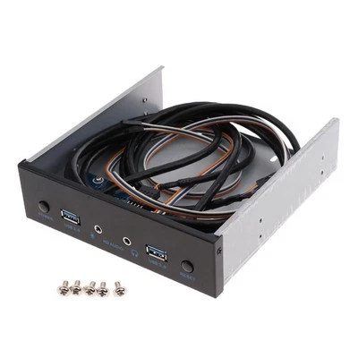 2Port USB 3.0 Front Panel Expansion Bay Hub AUDIO 3.5mm & - Image 1 of 4