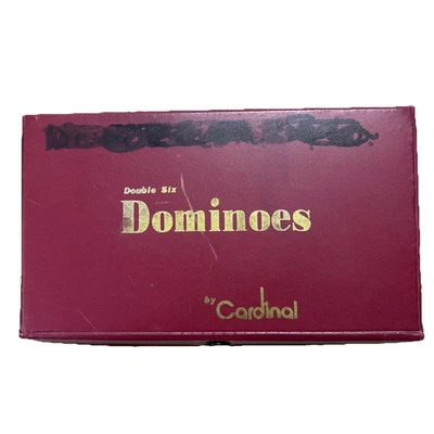 Vintage Cardinal Double Six Dominoes Set With Vinyl Case, Complete 28 Pieces - Image 1 of 3