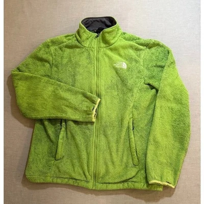 The North Face Fleece Teddy Bear Jacket Full Zip Lime Green Women's Outdoor - Image 1 of 4