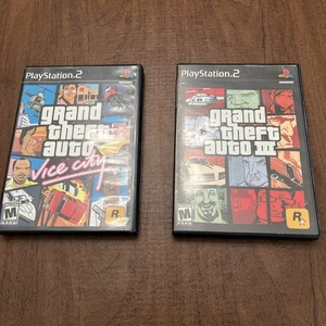 Grand Theft Auto III 3 & Grand Theft Auto Vice City Sony PlayStation 2 PS2 - Bild 1 von 10