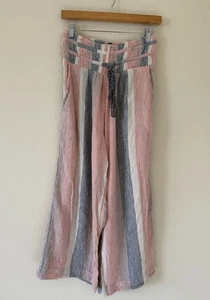 Free People Hamilton Damen-Palazzohose weites Bein gestreift Größe Small Bohemian - Bild 1 von 6