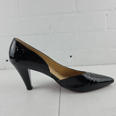 Zapatos de corte Gabor de cuero negro sin cordones con punta en punta para mujer - damas talla UK 7,5 Foto 1 de 4