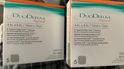10 Dressings  CONVATEC 403326 DUODERM SIGNAL 4" x 4 DRESSING. exp 6/2028 No Box - Image 1 of 3