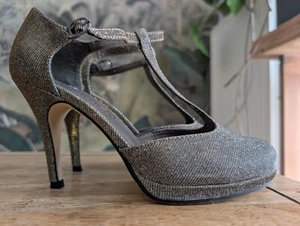 Tamaris Pumps Silber , Glitzer, Gold, Gr.39 - Bild 1 von 7