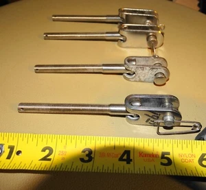 sailboat, lot of 4 turnbuckle ends, RH thread, 3/16, stainless, old stock - Bild 1 von 3