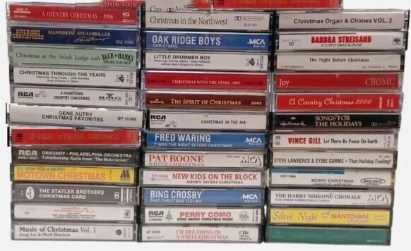 Instant Christmas Party Cassette Lot of 36 Oak Ridge Boys Bing Crosby NKOTB Foto 1 de 4