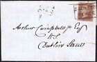 1857 1d Red-Brown IH Fine Strike Charlotte Place Scots Local ls local use