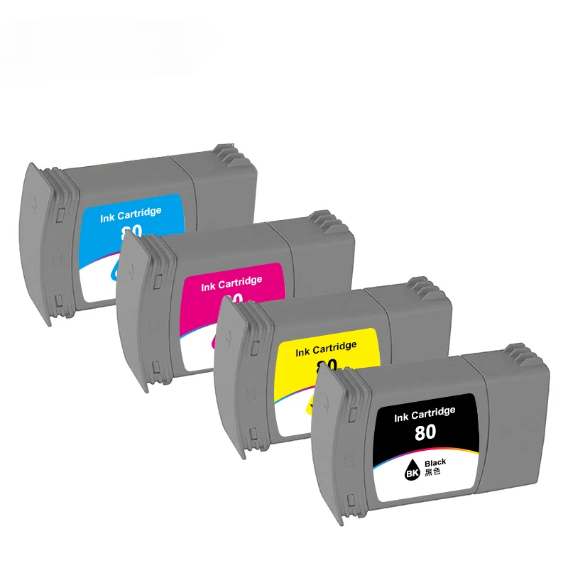 80 Compatible Ink Cartridge for HP Designjet 1050c plus 4color  - Image 1 of 3