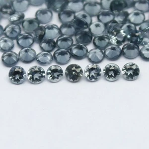 Natural Rare Blueberry Tourmaline Lot 1.5x1.5 MM Round Shape Faceted Gem Lot - Picture 1 of 4