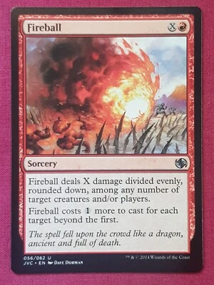 Magic The Gathering DUEL DECKS ANTHOLOGY JACE VS CHANDRA FIREBALL red card MTG - Image 1 of 2