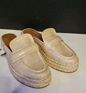 Zodiac Gizelle Natural Rafia Platform Mule Scarpe Donna Taglia 10 - Foto 1 di 7