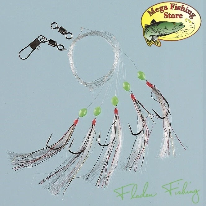 FLADEN Dorschvorfach Dorschsystem - Norwegen Dorsch Vorfach Rig 5 Haken Gr. 3/0 - Bild 1 von 1