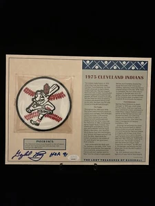 1975 Cleveland Indians SIGNED Gaylord Perry 9x12 Patch Photo HOF JSA COA - Picture 1 of 6