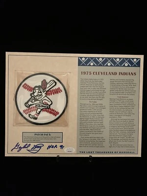 1975 Cleveland Indians SIGNED Gaylord Perry 9x12 Patch Photo HOF JSA COA - Image 1 of 4